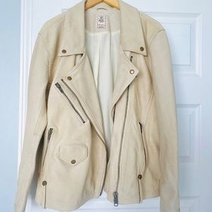 FREE PEOPLE genuine leather jacket